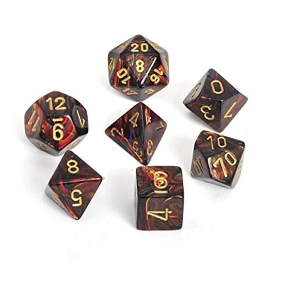 Chessex Dice: Polyhedral 7-Die Scarab Dice Set