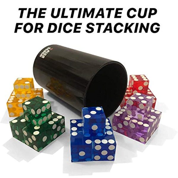 Dice Stacking PRO Cup Set - Professional Straight Cups with 5 Razor Edges - Image 3