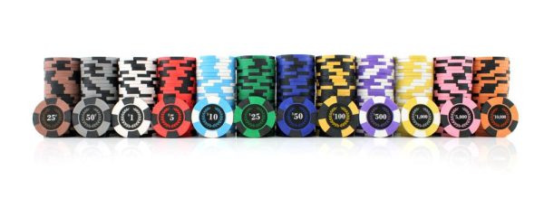 25PC 9.5G ROMAN TIMES TRUE CLAY POKER CHIPS (12 COLORS) - Image 2