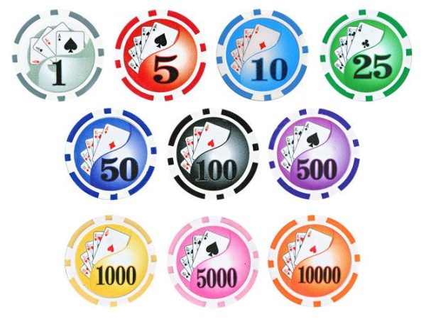 25PC 13.5G CLAY YIN YANG POKER CHIPS (10 COLORS)